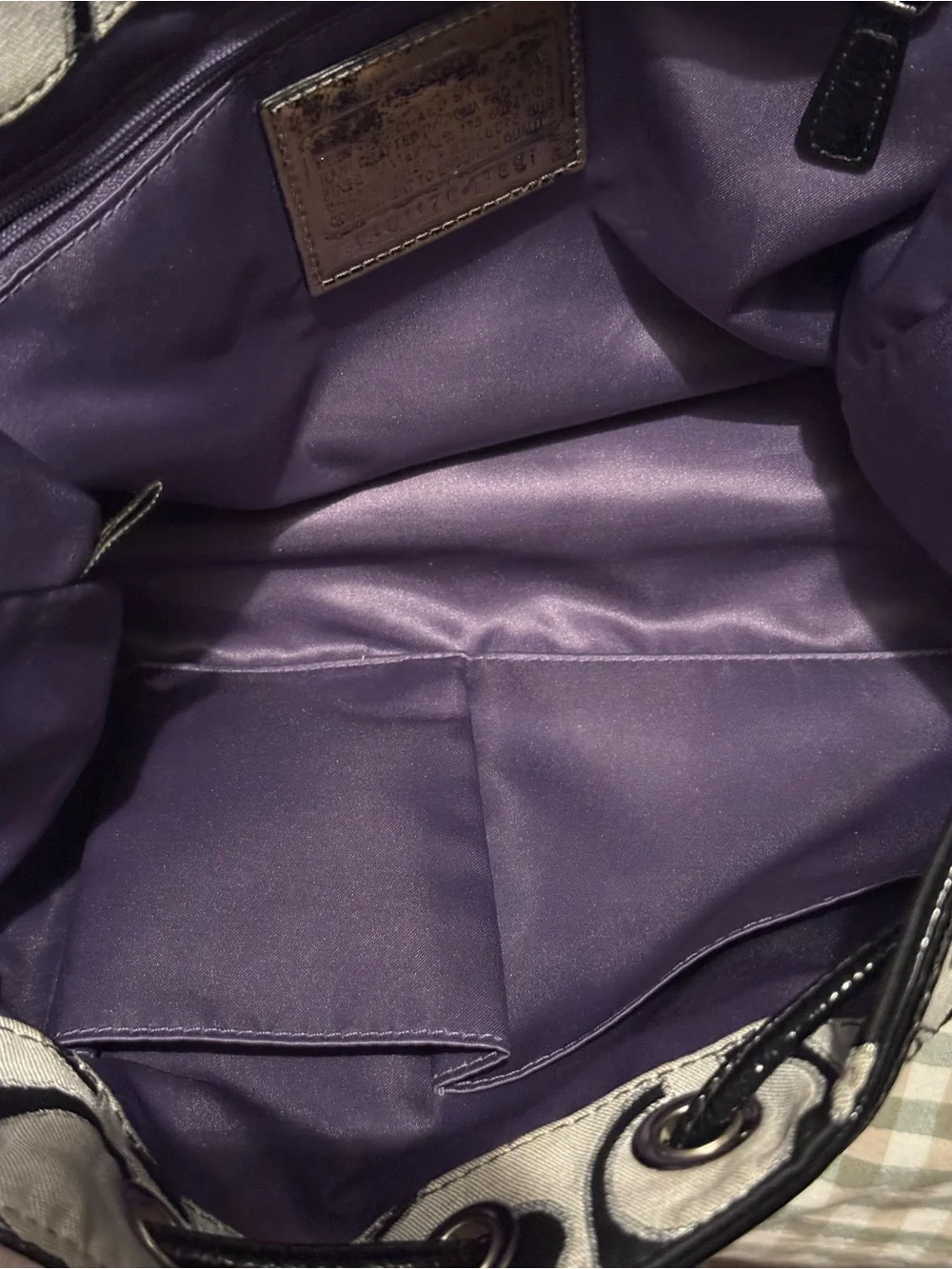 Coach Black and Gray Signature Backpack
